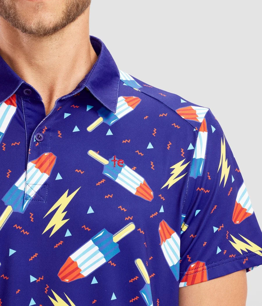 Grand Finale Golf Polo Shirt - Men's Patriotic Golf Apparel