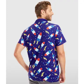 Grand Finale Golf Polo Shirt - Men's Patriotic Golf Apparel