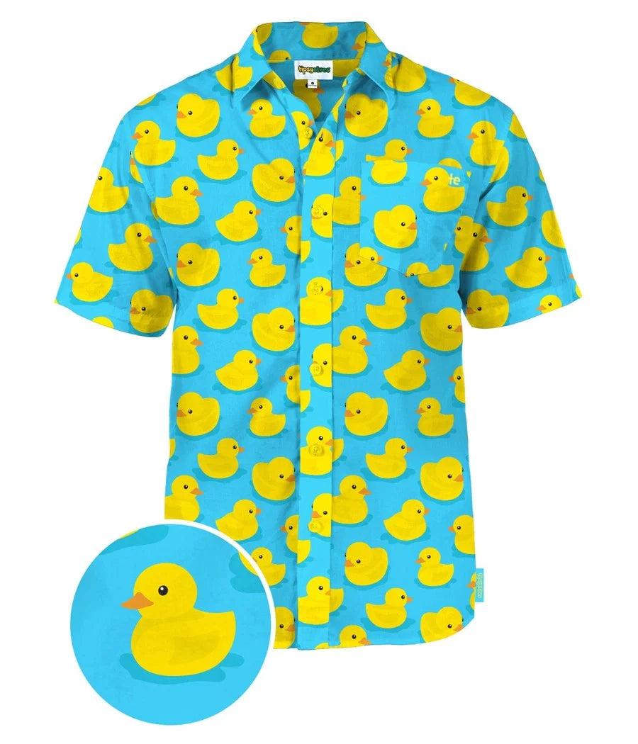 Rubber Ducky Hawaiian Shirt - Men's Fun Vacation Button Down