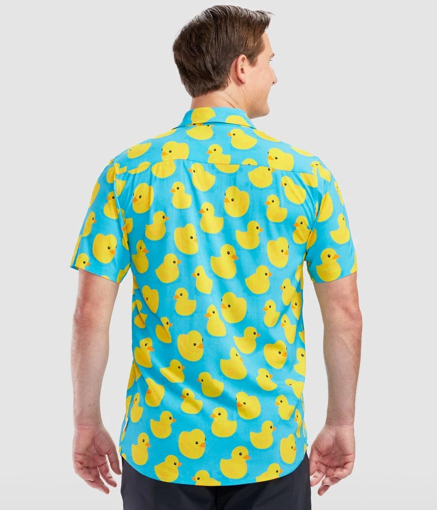 Rubber Ducky Hawaiian Shirt - Men's Fun Vacation Button Down