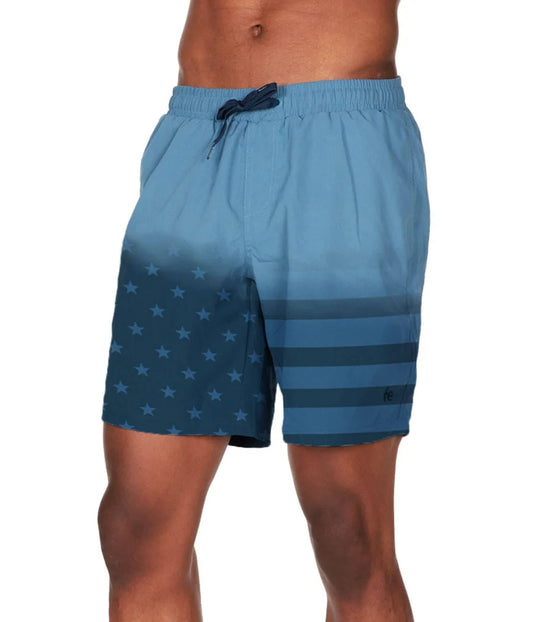 American Flag Color Changing Swim Trunks - Men's Swim Suit