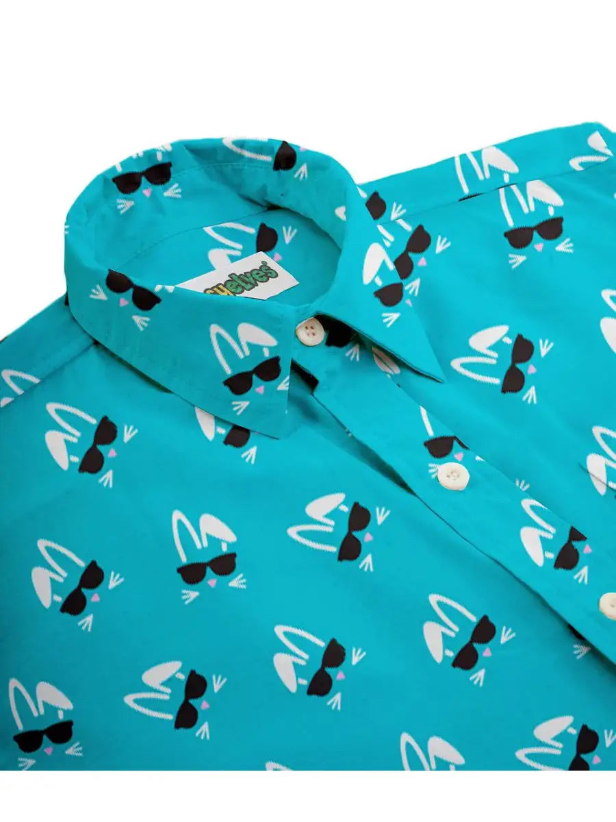 Sunny Bunny Hawaiian Shirt - Men's Easter Button Down