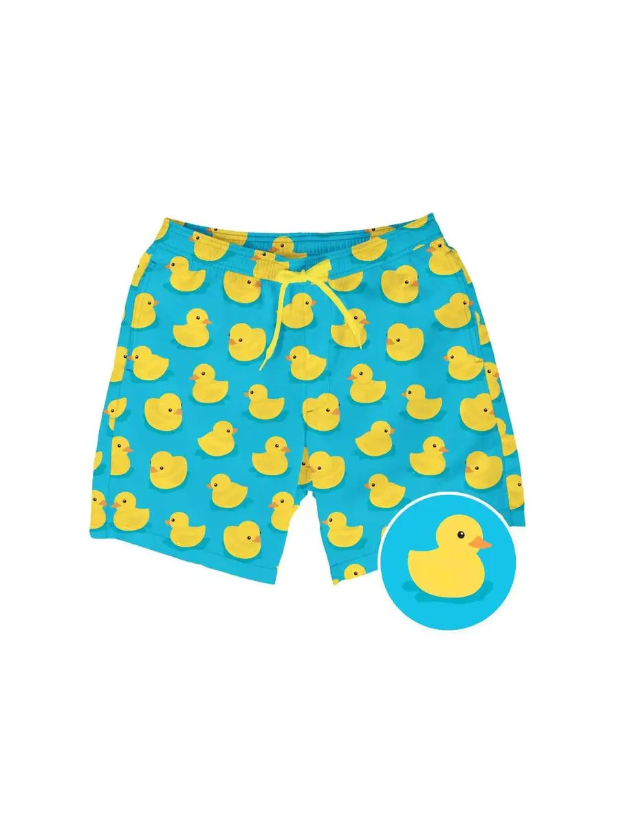 Men's Rubber Ducky 7.5" Stretch Swim Trunks with Liner