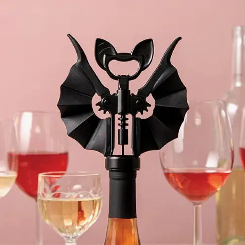 Vino Novelty Bat Wine and Bottle Opener with Wings