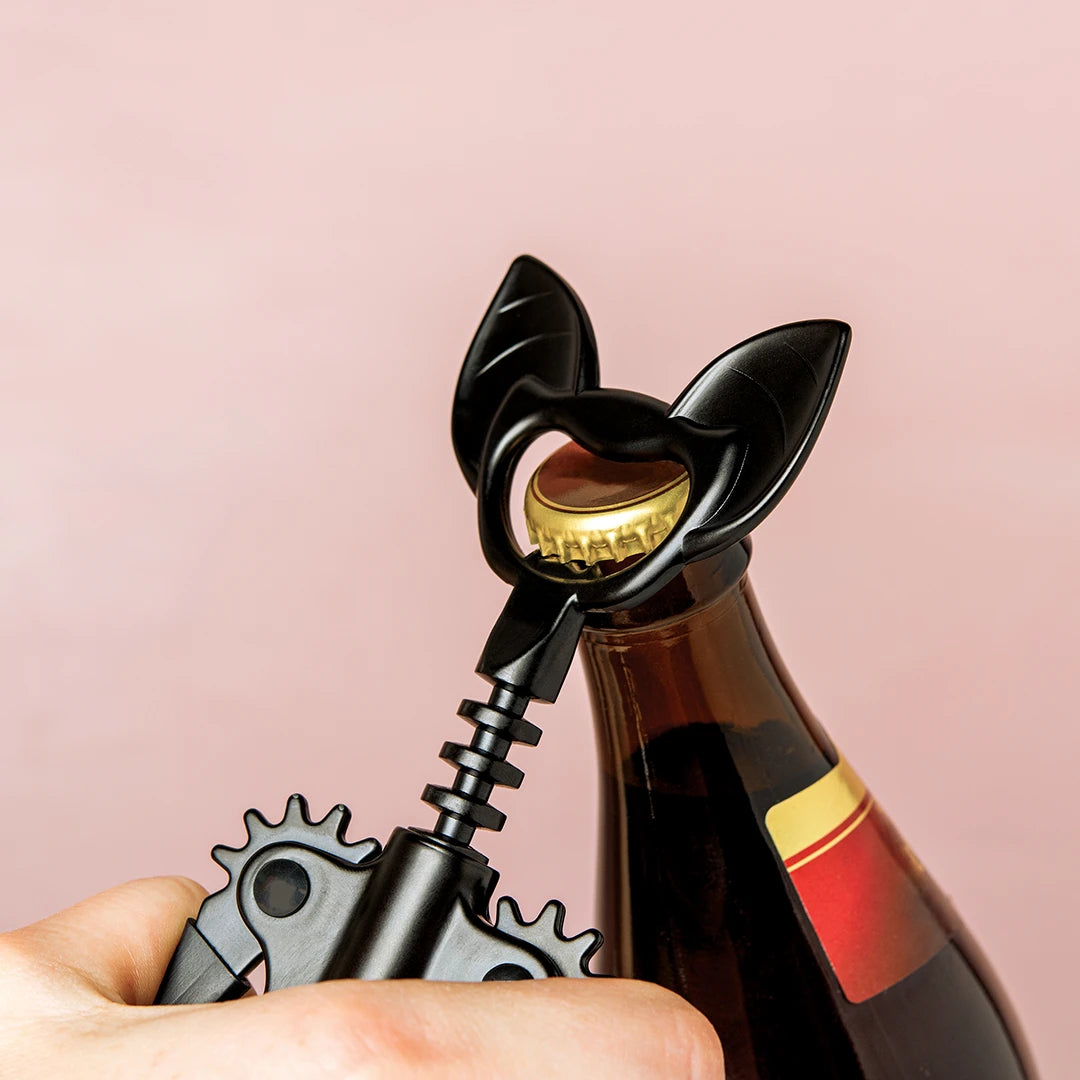 Vino Novelty Bat Wine and Bottle Opener with Wings