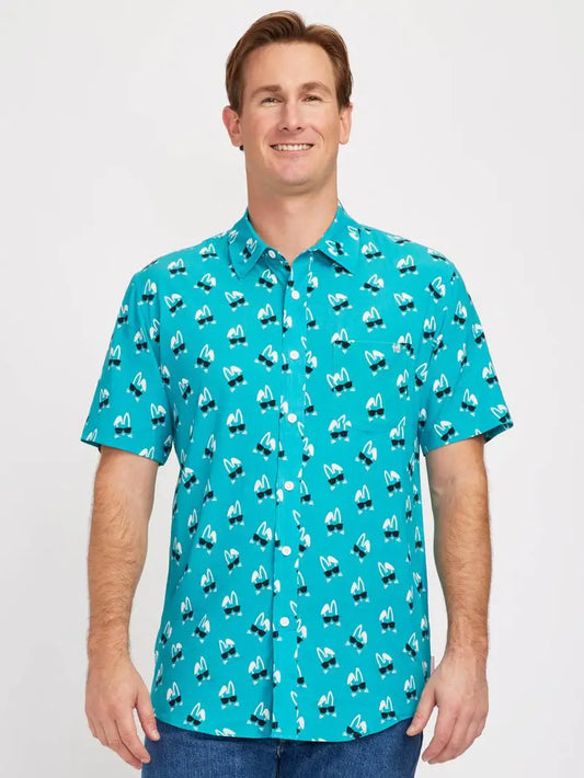 Sunny Bunny Hawaiian Shirt - Men's Easter Button Down
